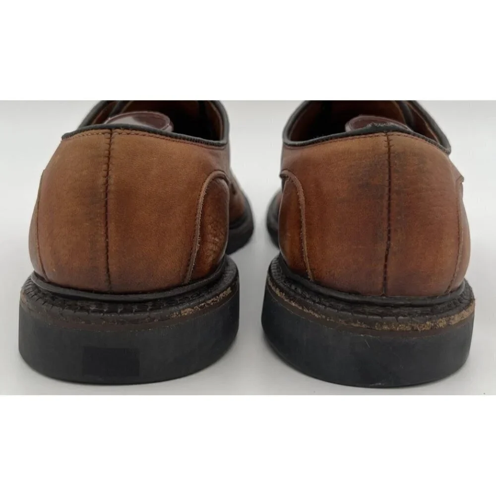 Allen Edmonds Bergland Dress Shoes Mens 7B Brown Leather Oxford Cap Toe Lace Up